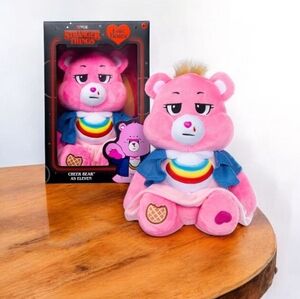 Netflix - Care Bears x Stranger Things Cheer Bear as Eleven, 12 Inch Plush